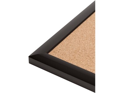 U Brands Cork Bulletin Board, Black Frame, 2 x 1.5 (2879U00-01)