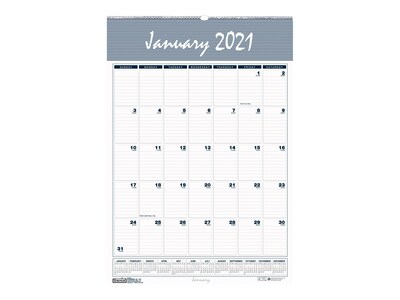 2021 House of Doolittle 31.25 x 22 Wall Calendar, Bar Harbor, Blue/Gray (334-21)