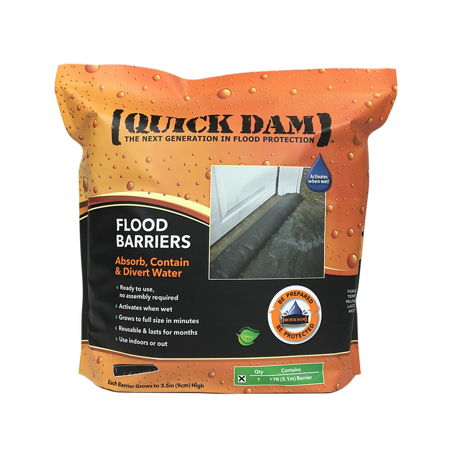 Quick Dam Flood Barriers, 3.5 x 17 (QD617-1)