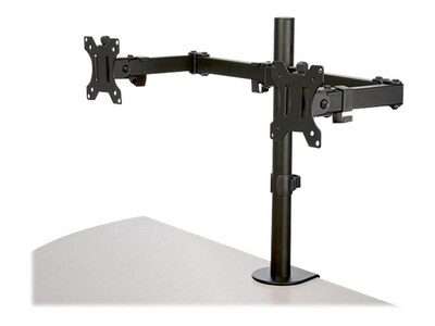 Desk Mount Dual Monitor Arm - Ergonomic VESA Compatible Mount for up to 32 inch Display - Desk Clamp / Grommet - Articulating