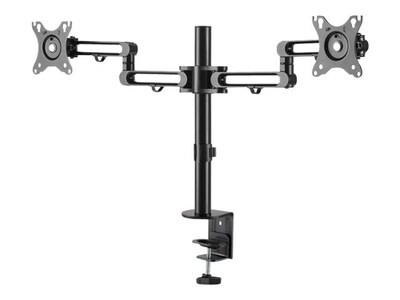 Desk Mount Dual Monitor Arm - Ergonomic VESA Compatible Mount for up to 32 inch Displays - Desk / C-Clamp - Articulating