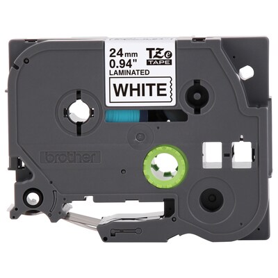 Brother P-touch TZe-251 Laminated Label Maker Tape, 1 x 26-2/10, Black On White (TZe-251)