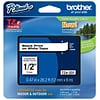 Brother P-touch TZe-231 Laminated Label Maker Tape, 1/2 x 26-2/10, Black On White (TZe-231)