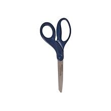 Westcott 8 Titanium Multi-Purpose/Heavy Duty Scissor, Blunt Tip, Navy (17509)