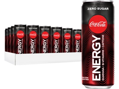 Coca-Cola Zero Sugar Energy Drink, 12 Fl. oz. Can, 24/Pack (157041)