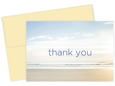 Great Papers! Serene Smooth Personal Thank You Notecard, Multicolor, 50/Pack (2020036)