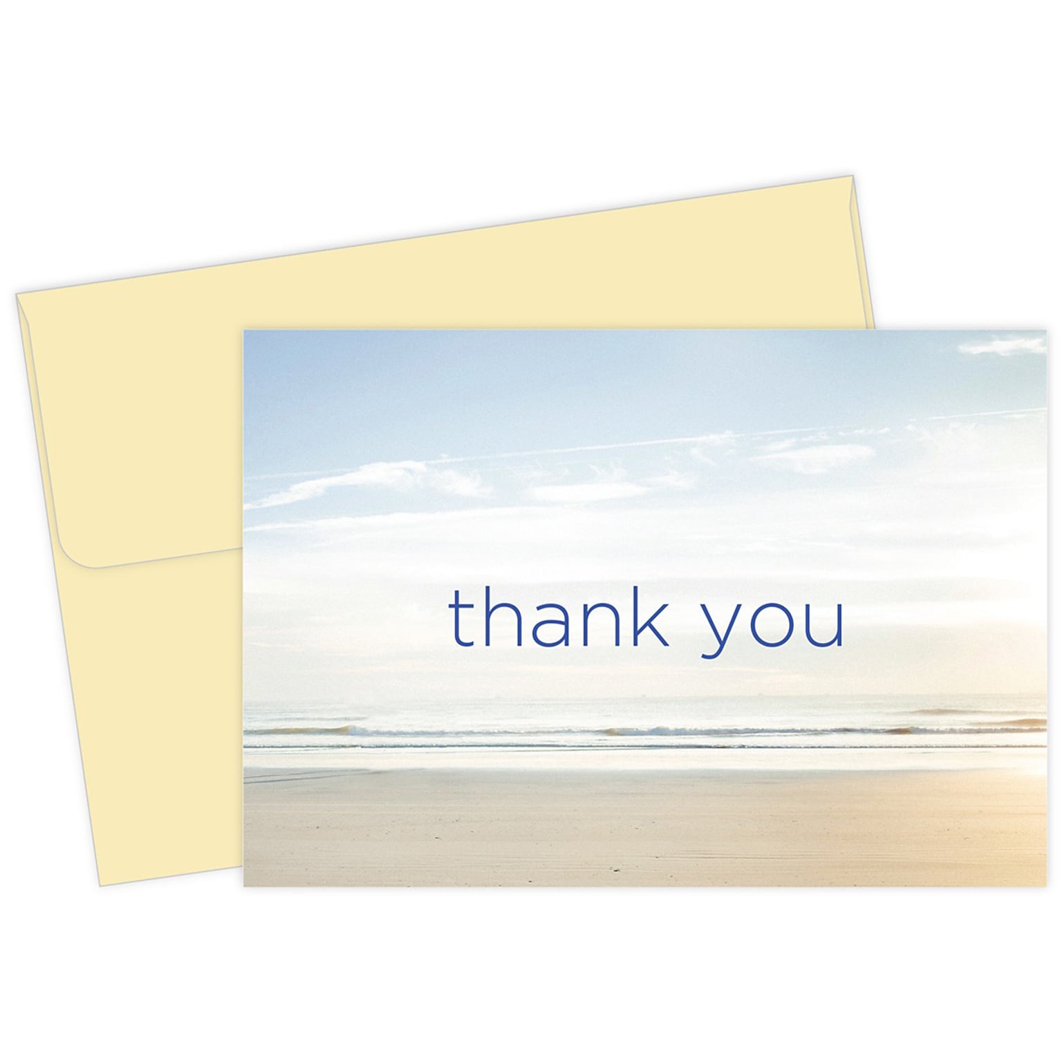 Great Papers! Serene Smooth Personal Thank You Notecard, Multicolor, 50/Pack (2020036)