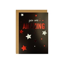Great Papers! Amazing Red Foil Personal Notecard, Black/Red/Silver, 3/Pack (2020008)