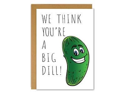 Great Papers! Big Dill Uncoated Personal Notecard, White/Green/Black, 3/Pack (2020011)