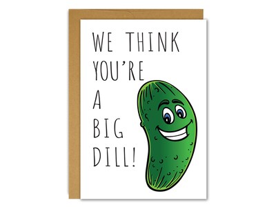 Great Papers! Big Dill Uncoated Personal Notecard, White/Green/Black, 3/Pack (2020011)