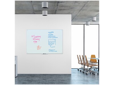U Brands Glass Dry-Erase Whiteboard, 6' x 4' (2796U00-01)