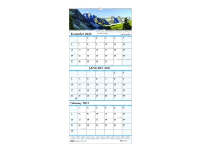 2021 House of Doolittle 8 x 17 Wall Calendar, Earthscapes Scenic, White (3636-21)