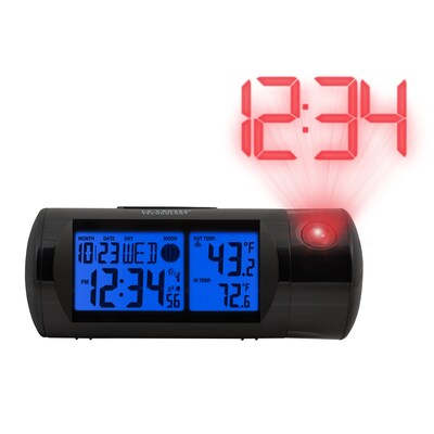 La Crosse Technology Atomic Projection Alarm clock with Indoor and Outdoor temperature (616-143)