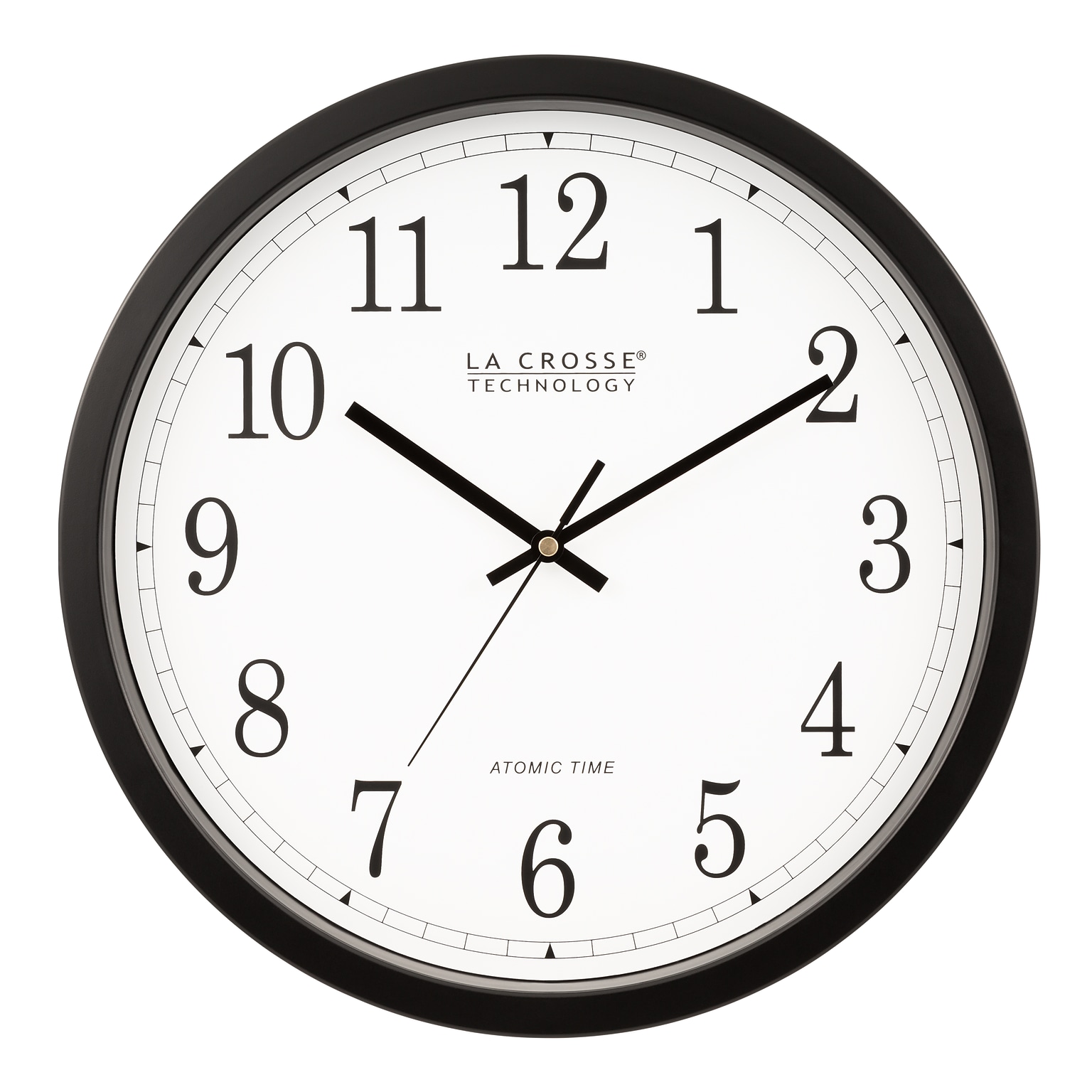 La Crosse Technology Atomic Analog Wall Clock, Plastic, 14Dia. (WT-3143A)