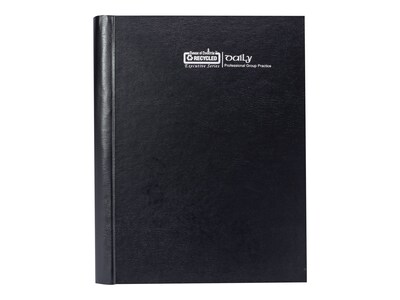 House of Doolittle 4-Person Leatherette Journal, 8.5 x 11, Black (28292-21)