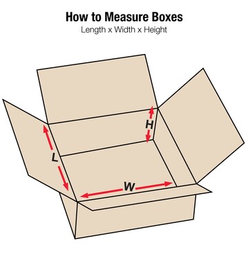 12" x 8" x 3" Shipping Boxes, Brown, 25/Bundle (1283)