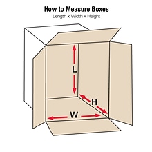 12 x 8 x 8 Shipping Boxes, Brown, 25/Bundle (1288W)