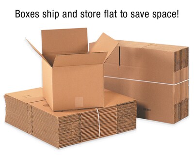 5" x 5" x 5" Shipping Boxes, 32 ECT, White, 25/Bundle (555W)