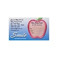 Custom Full Color Sticker Appt. Cards, Right Apple Sticker, Flat Print, Horizontal, 1-Sided, 250/Pk