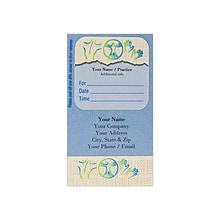 Custom Full Color Sticker Appt. Cards, Top Rounded Square Sticker, Flat Print, Vertical, 1-Sided, 25