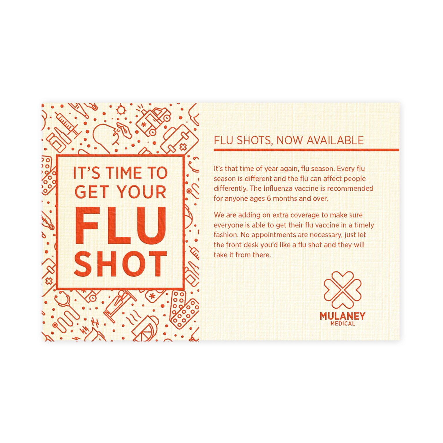 Custom 1-2 Color Postcards, 4 x 6, CLASSIC® Linen Natural White 80#, Raised Print, 1 Custom Ink, 1-Sided, 100/Pk