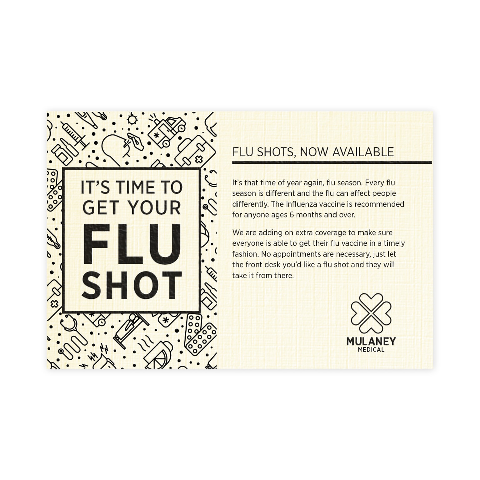 Custom 1-2 Color Postcards, 4 x 6, CLASSIC® Linen Natural White 80#, Raised Print, 1 Standard Ink, 1-Sided, 100/Pk
