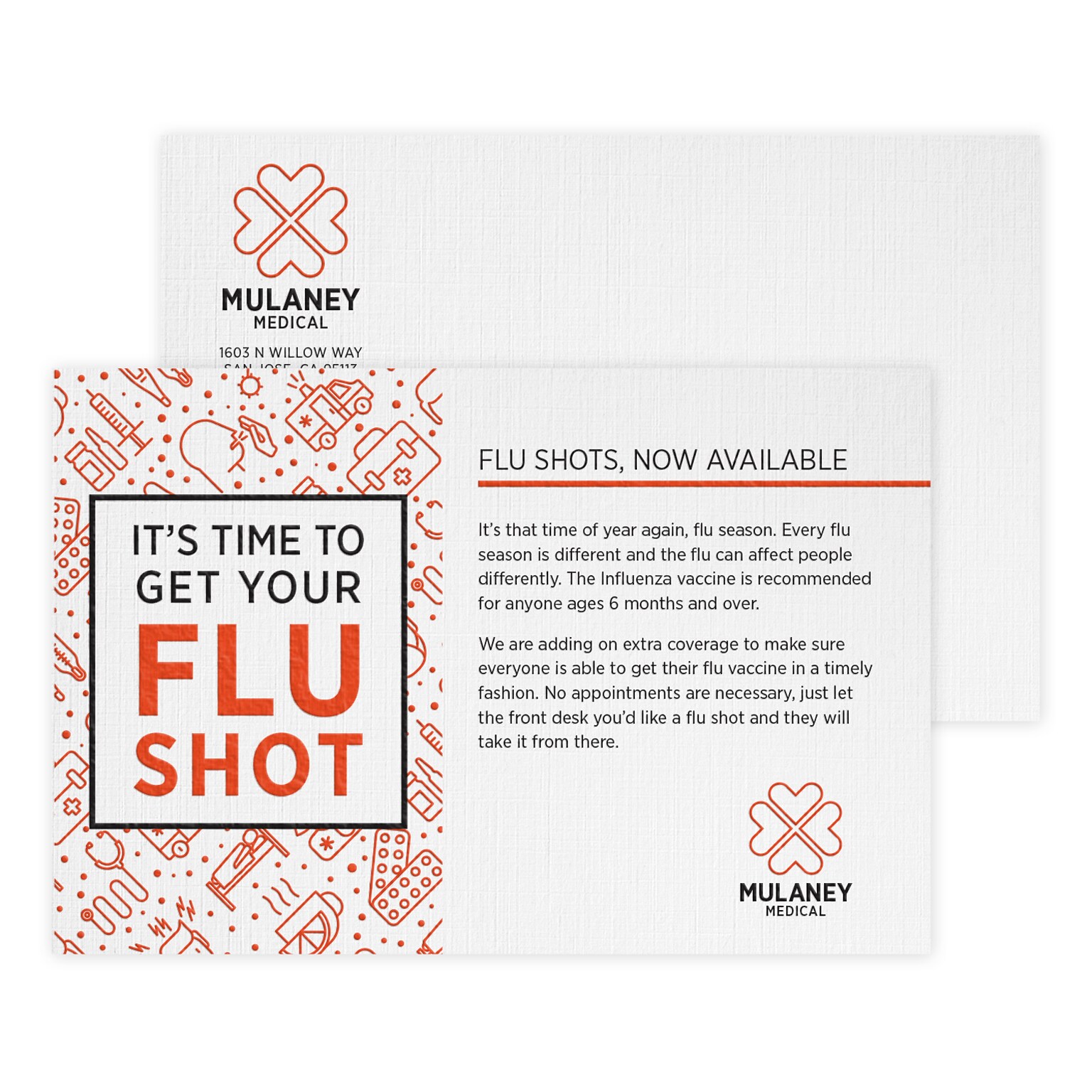 Custom 1-2 Color Postcards, 4 x 6, CLASSIC® Linen Solar White 80#, Raised Print, 1 Standard & 1 Custom Inks, 2-Sided, 100/Pk