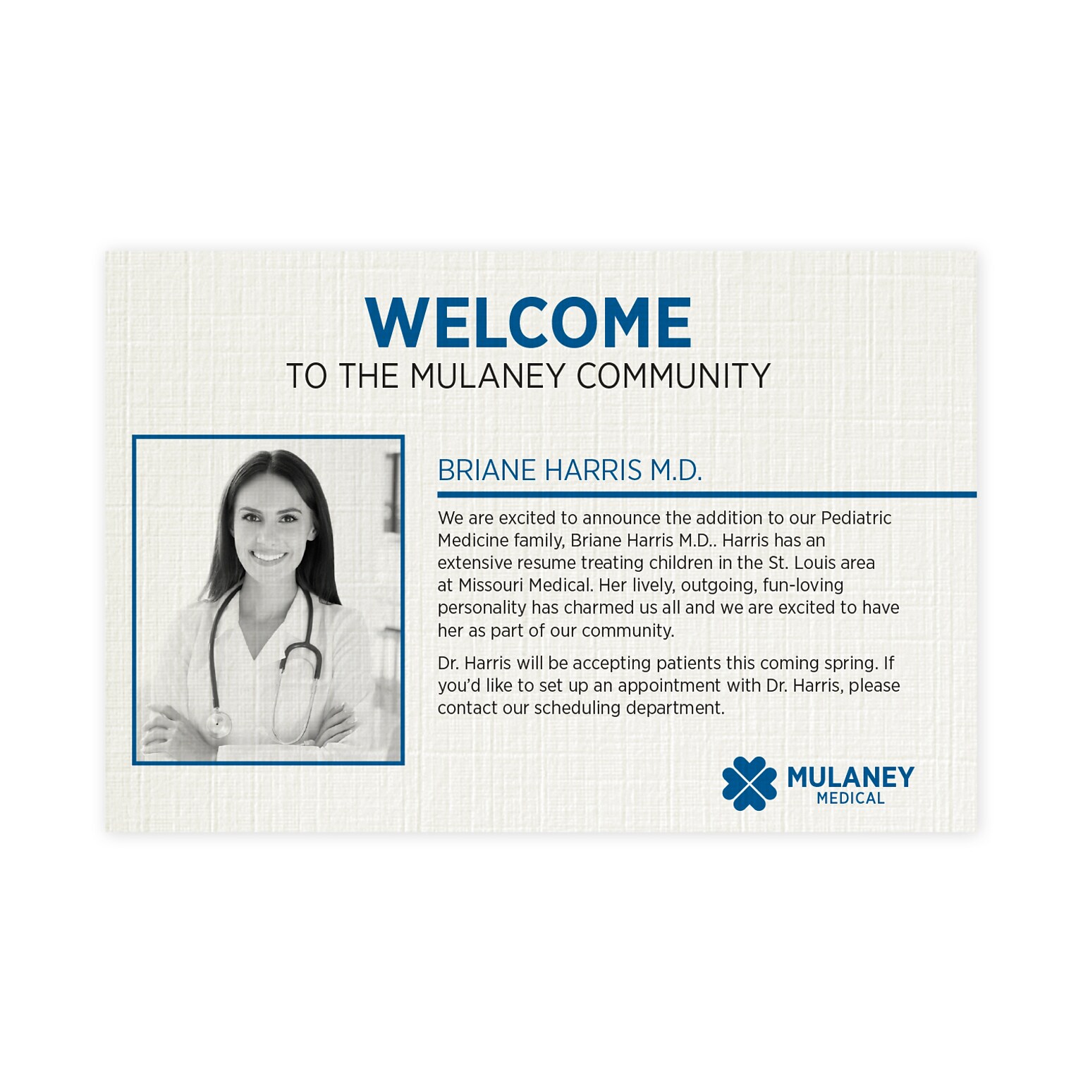 Custom 1-2 Color Postcards, 4 x 6, CLASSIC® Linen Antique Grey 80#, Flat Print, 2 Standard Inks, 1-Sided, 100/Pk