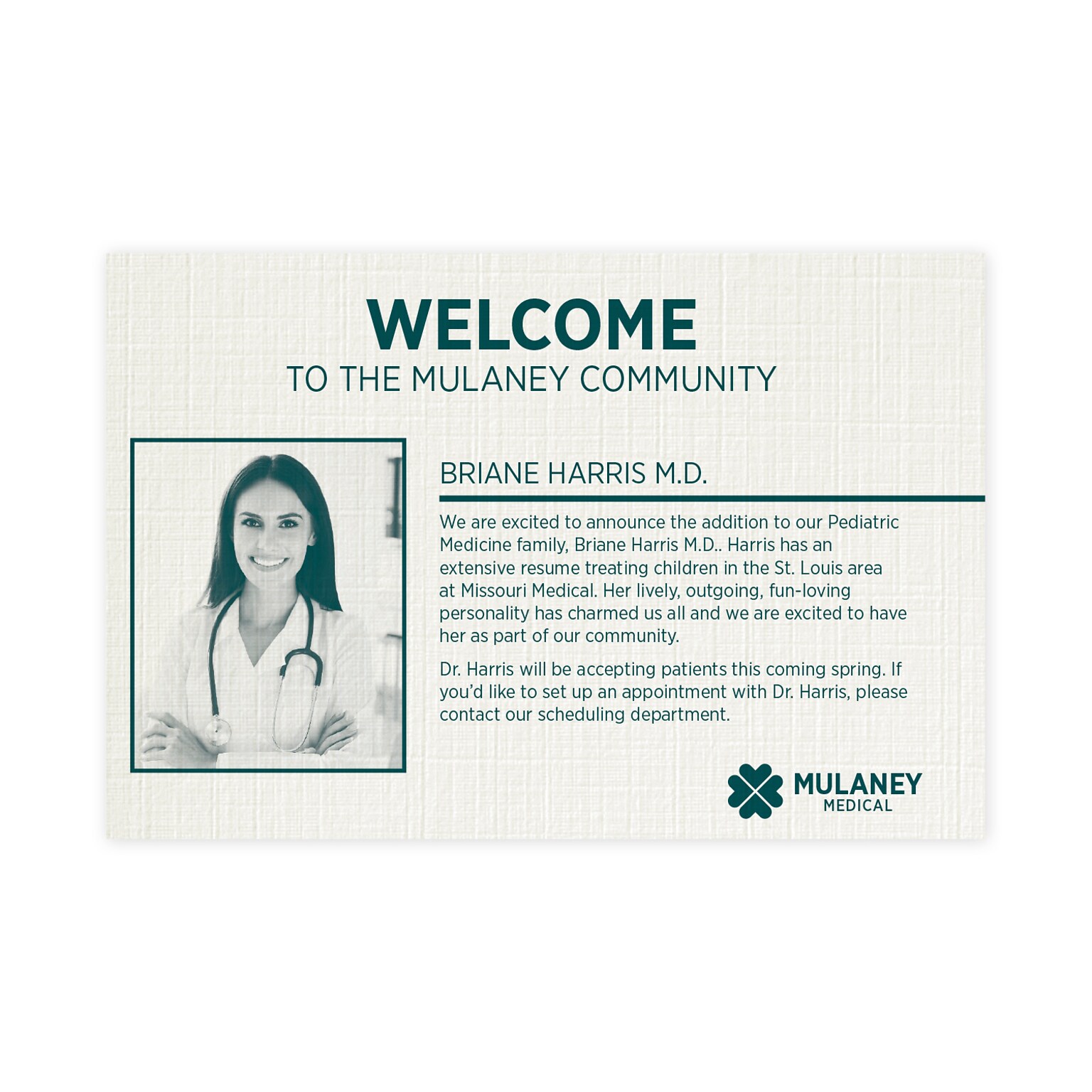 Custom 1-2 Color Postcards, 4 x 6, CLASSIC® Linen Antique Grey 80#, Flat Print, 1 Custom Ink, 1-Sided, 100/Pk