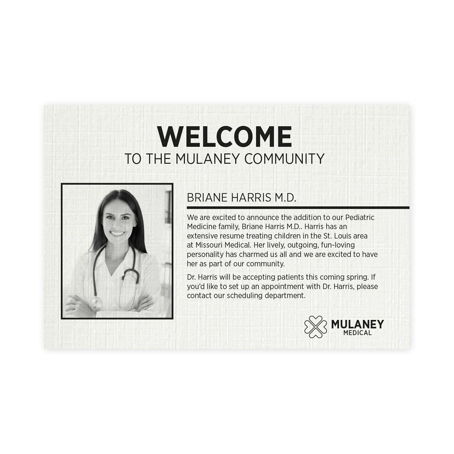 Custom 1-2 Color Postcards, 4 x 6, CLASSIC® Linen Antique Grey 80#, Flat Print, 1 Standard Ink, 1-Sided, 100/Pk