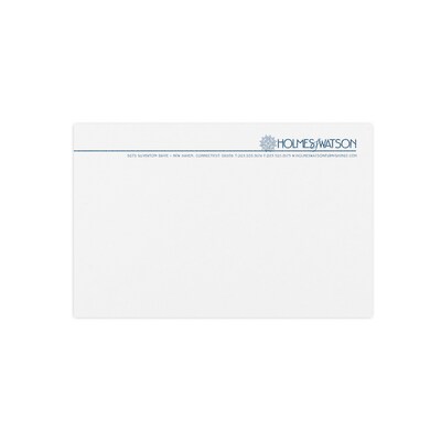 Custom 1 & 2 Color Letterhead, 8.5 x 5.5, 25% Cotton Writing 24# Stock, 1 Custom Ink, Raised Print