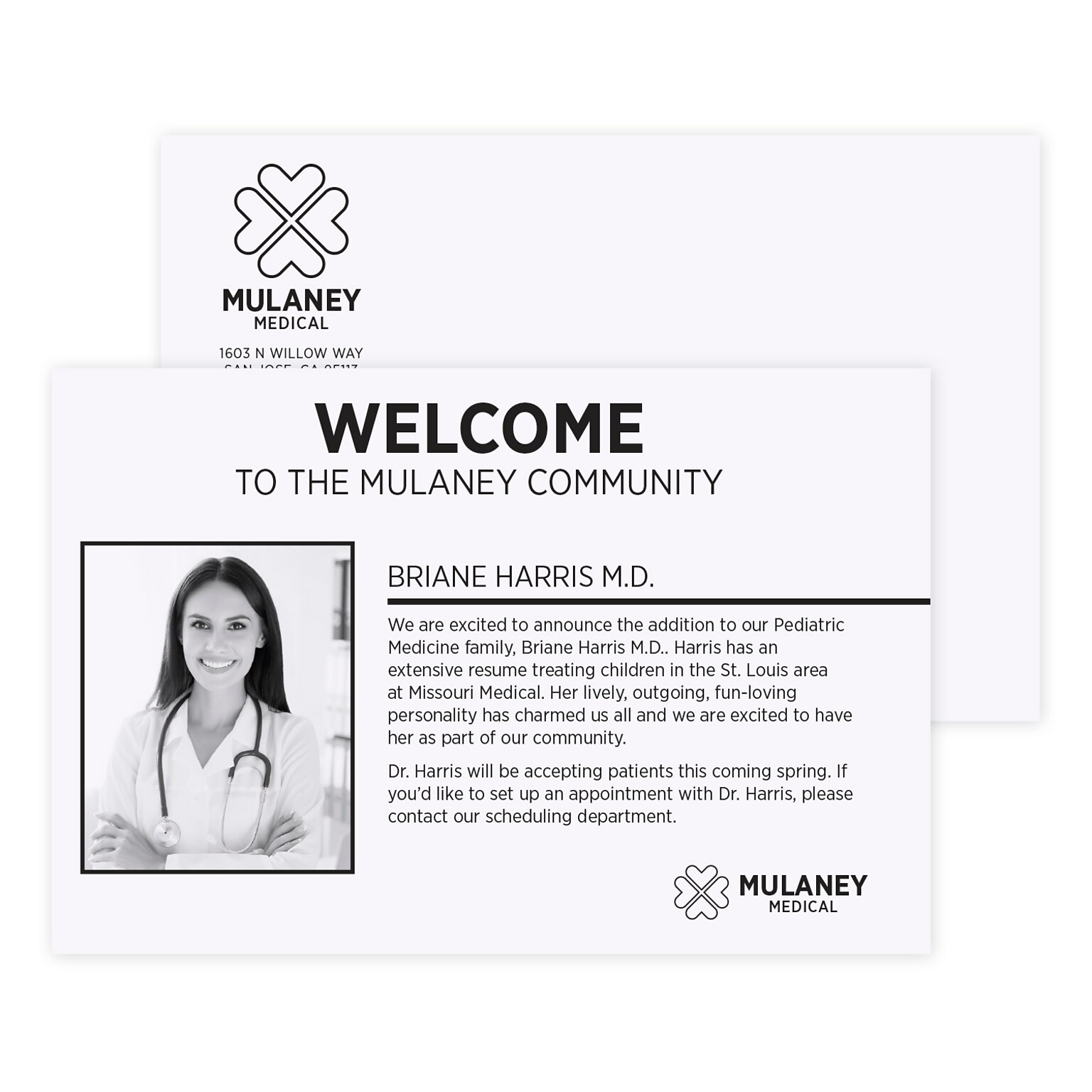 Custom 1-2 Color Postcards, 4 x 6, 14 pt. Uncoated, Flat Print, 1 Standard Ink, 2-Sided, 100/Pk