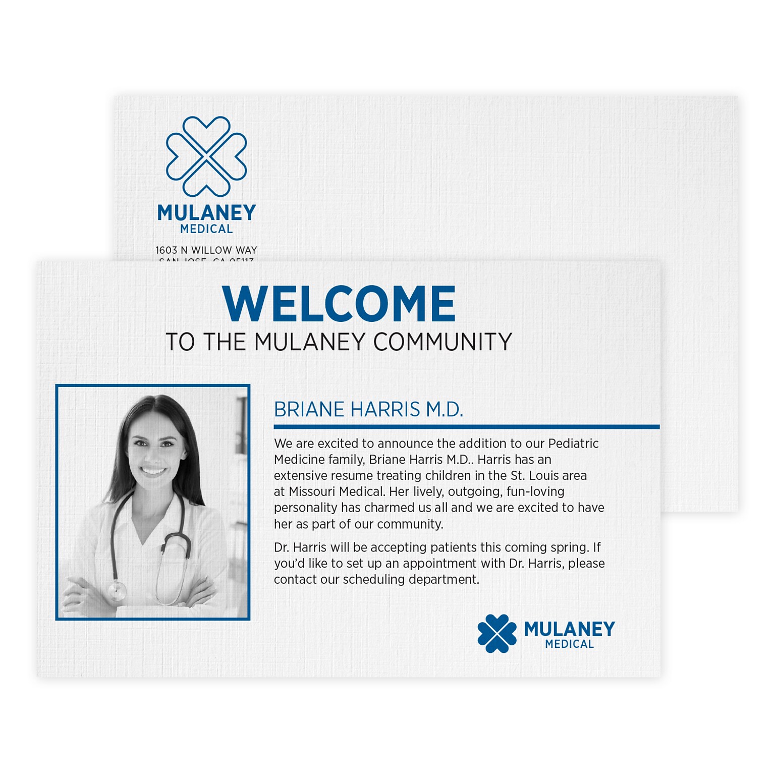 Custom 1-2 Color Postcards, 4 x 6, CLASSIC® Linen Solar White 80#, Flat Print, 2 Standard Inks, 2-Sided, 100/Pk