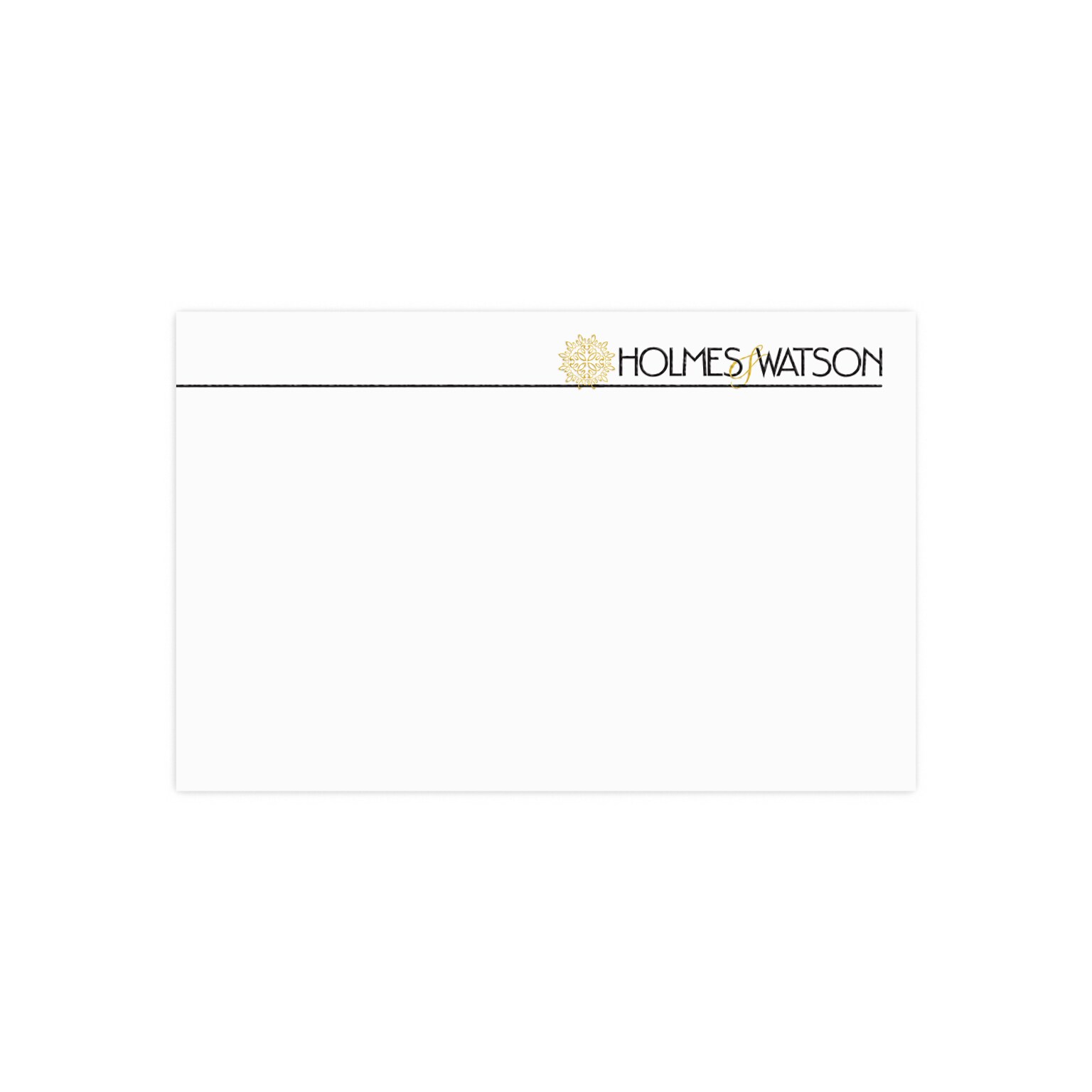 Custom 1 & 2 Color Letterhead, 8.5 x 5.5, Economy White Smooth 24# Stock, 1 Standard and 1 Custom Inks, Raised Print