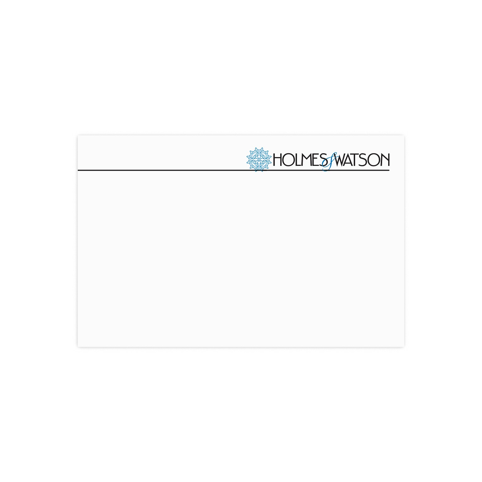 Custom 1 & 2 Color Letterhead, 8.5 x 5.5, Economy White Smooth 24# Stock, 2 Standard Inks, Flat Print