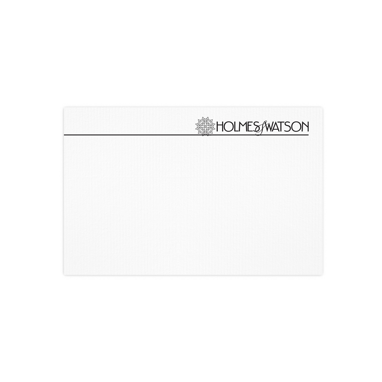 Custom 1 & 2 Color Letterhead, 8.5 x 5.5, CLASSIC® Laid Solar White 24# Stock, 1 Standard Ink, Flat Print