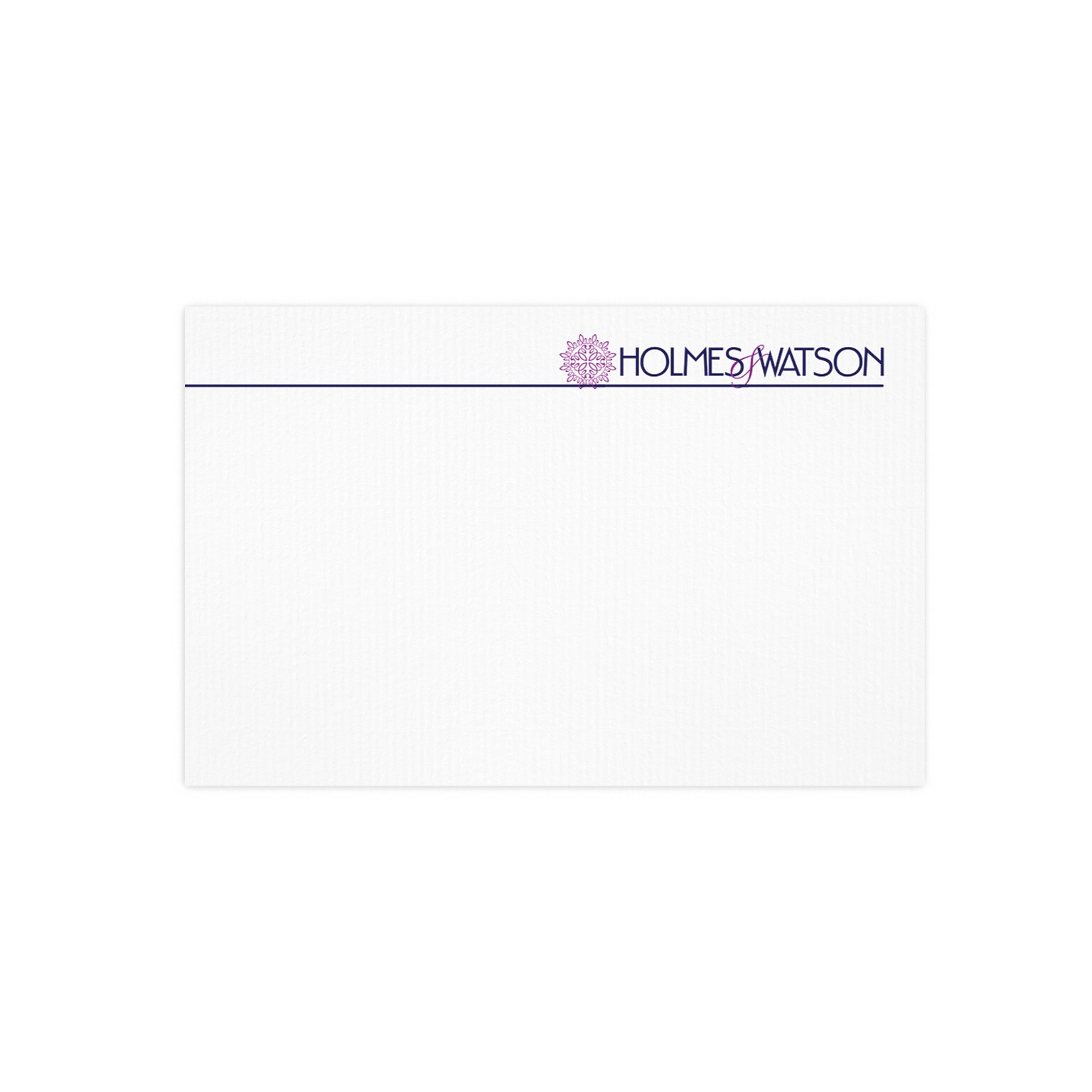 Custom 1 & 2 Color Letterhead, 8.5 x 5.5, CLASSIC® Laid Solar White 24# Stock, 2 Custom Inks, Flat Print