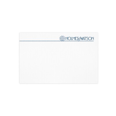 Custom 1 & 2 Color Letterhead, 8.5 x 5.5, CLASSIC® Laid Solar White 24# Stock, 1 Custom Ink, Raise