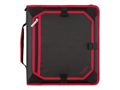 Five Star 2 3-Ring Zipper Binders, Black/Red (29052CE8)