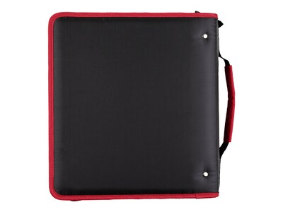 Five Star 2 3-Ring Zipper Binders, Black/Red (29052CE8)