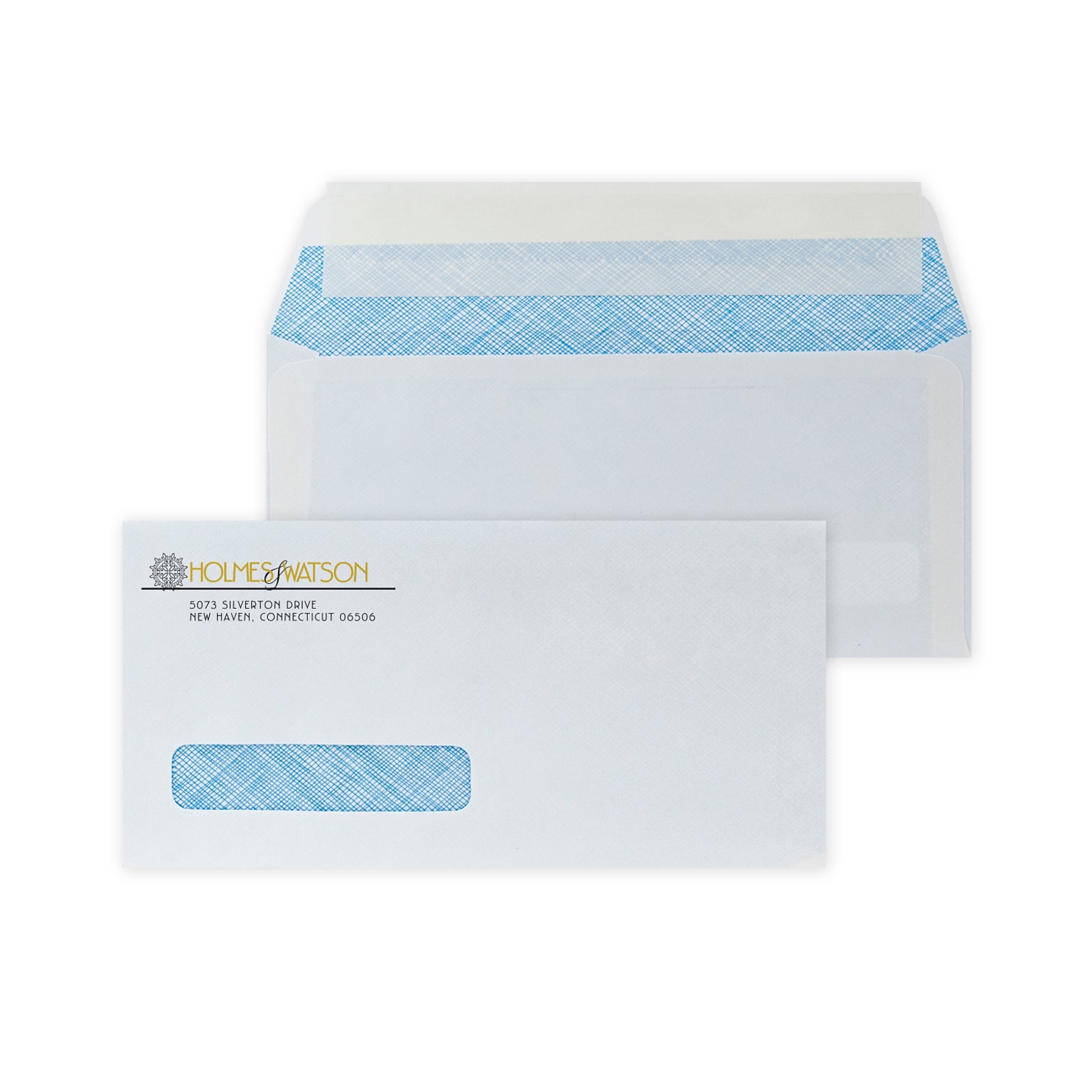 Custom 4-1/8x8-7/8 ADA Dental Claim Peel and Seal Left Window Envelopes, 24# White Wove, 1 Std and 1 Custom Inks, 250/Pack