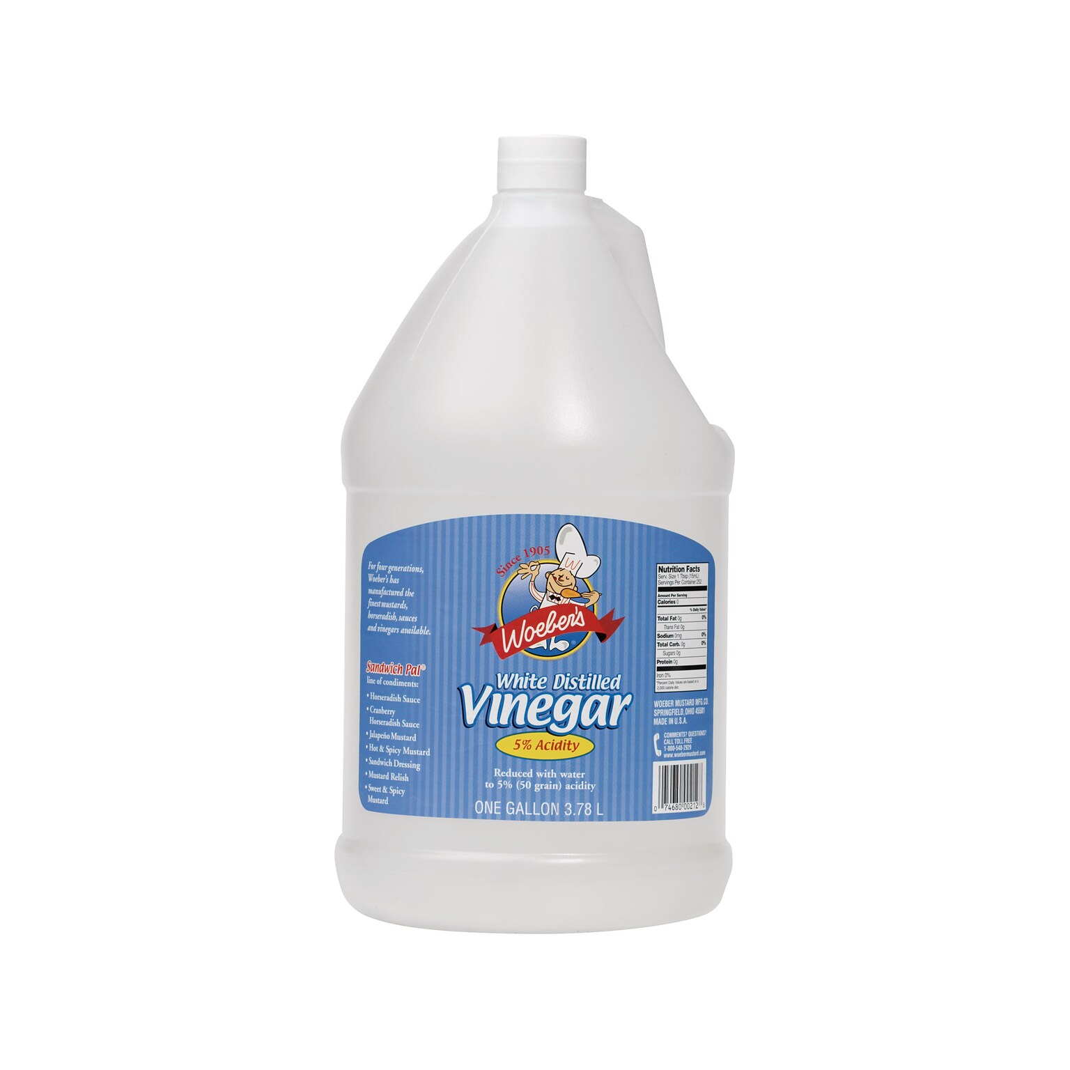 Woebers White Distilled Vinegar, 1 Gal. (2128)