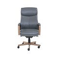 La-Z-Boy Landon Premium Bonded Leather Executive Chair, Gray (60028)