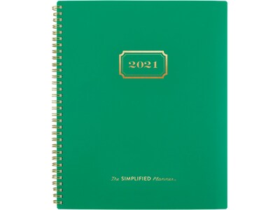 2021 AT-A-GLANCE 8.5 x 11 Planner, Simplified by Emily Ley, Green (EL56-905-21)
