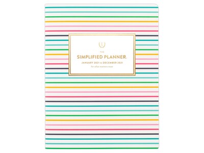 At A Glance 2021 At A Glance 8 5 X 11 Planner Simplified By Emily Ley Happy Stripe El50 091 21 Quill From Quill Shefinds