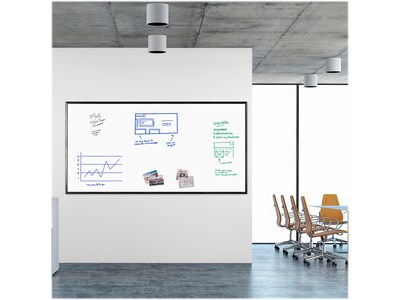 U Brands Steel Dry-Erase Whiteboard, Aluminum Frame, 8' x 4' (2898U00-01)