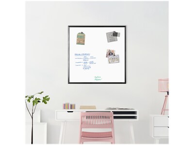 U Brands Steel Dry-Erase Whiteboard, Aluminum Frame, 3' x 3' (2896U00-01)