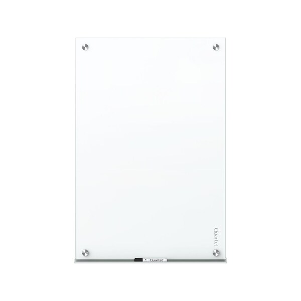 Quartet Brilliance Glass Dry-Erase Whiteboard, 4 x 4 (G24848W)