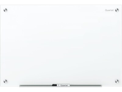 Quartet Brilliance Glass Dry-Erase Whiteboard, 4' x 4' (G24848W)