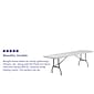 Flash Furniture Kathryn Folding Table, 96" x 30", Granite White (RB3096FH)